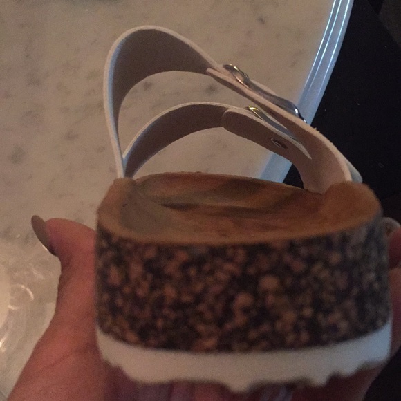 RESTOCKED❤️ white double strap cork slip on sandal - Picture 8 of 8